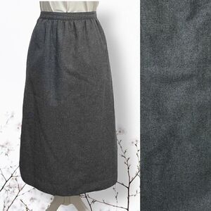 SASSON Vintage Gray Wool Blend Midi Skirt Sz 8